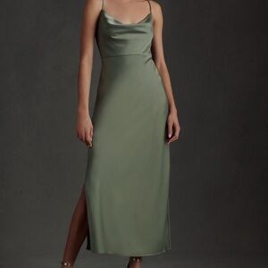 BHLDN Cali Satin Midi Dress